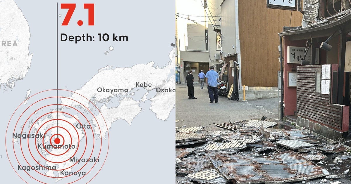 People trapped in shopping mall rubble after strong 7.1 earthquake rattles Japan