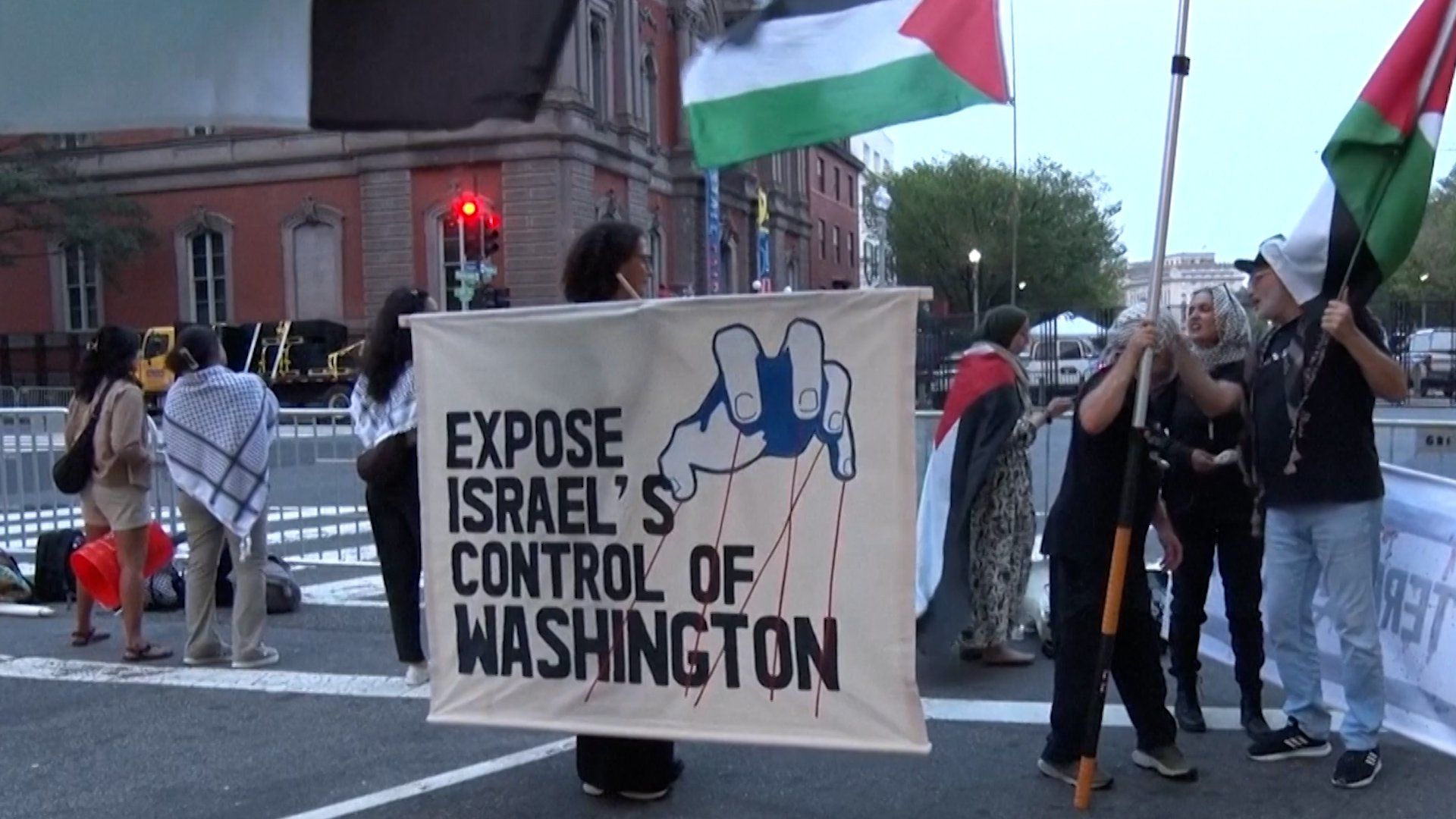 ‘War criminal’: Protesters confront Netanyahu motorcade in Washington DC | Benjamin Netanyahu News