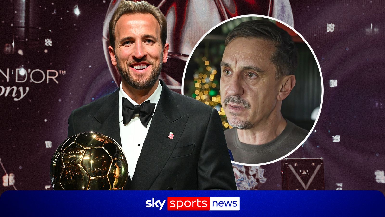 ‘Everything about him is world class’ – Neville hails Kane after Ballon d’Or win