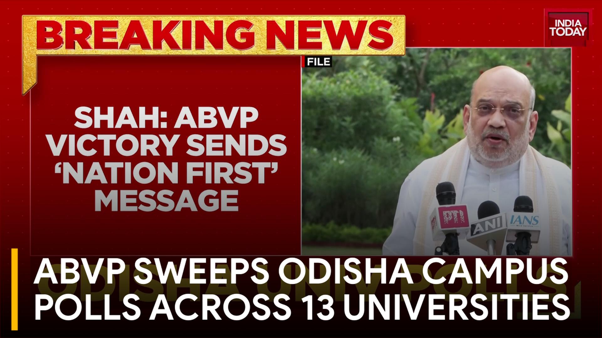 ABVP Sweeps Odisha Student Polls Across 13 Universities; Union Home Minister Hails Victory