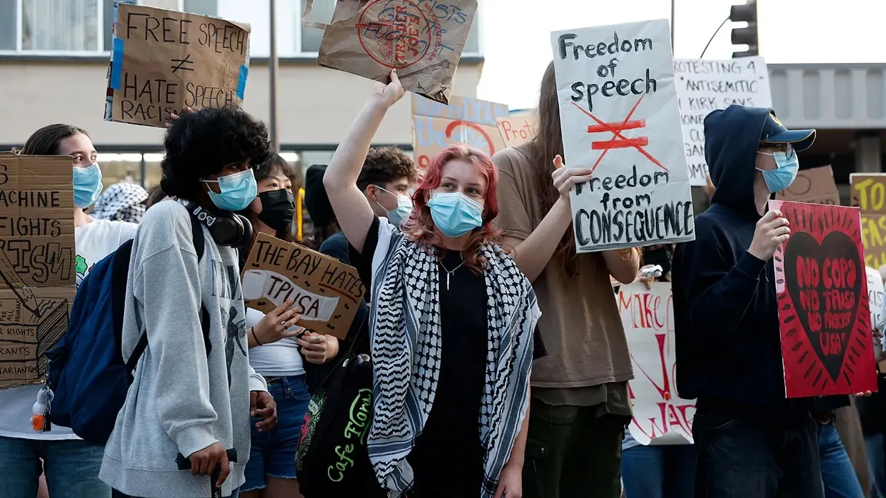 College president warns after 45% of students back violence to stop hate speech