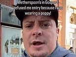 Fury as Wetherspoons BANS veterans from entering if they’re wearing a poppy – as Gosport pub tells customers ‘it could be political’