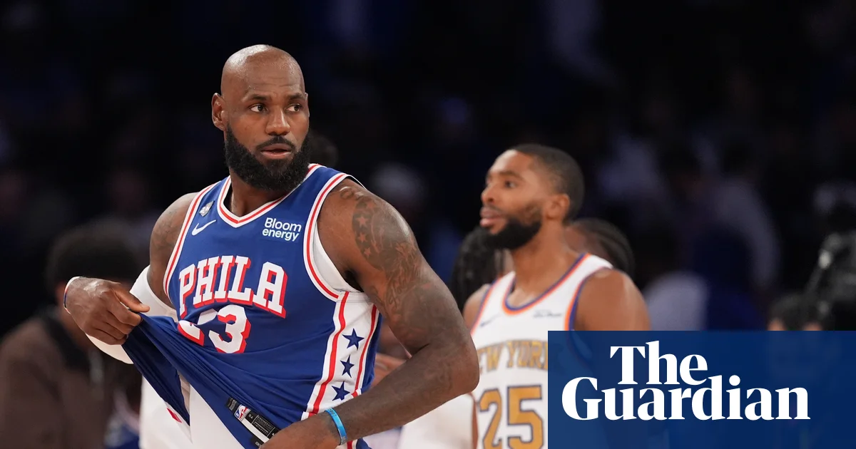 LeBron James and Sixers spoil Knicks’ title party as Thunder and Pistons win NBA openers