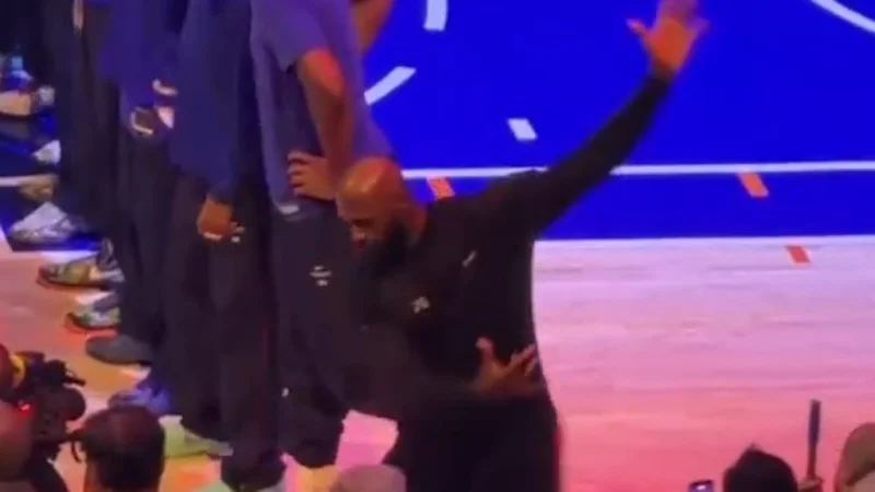 LeBron’s antics during US anthem