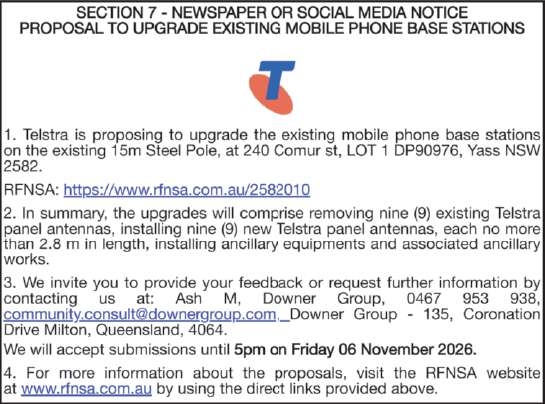 PROPOSAL TO UPGRADE EXISTING MOBILE PHONE BASE STATIONS