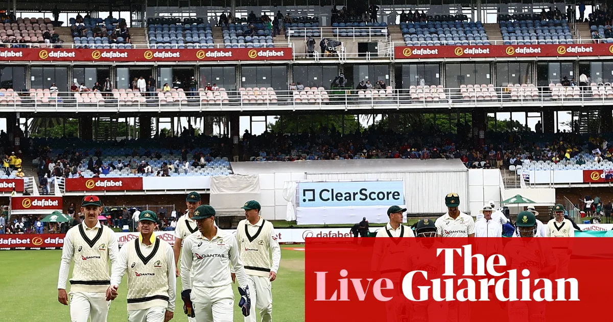 South Africa v Australia: second men’s cricket Test, day two