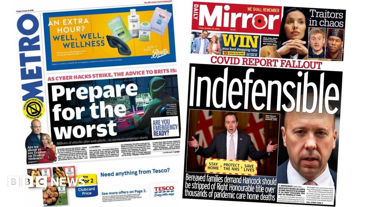 The Papers: ‘Prepare for the worst’ and ‘Covid report fallout’