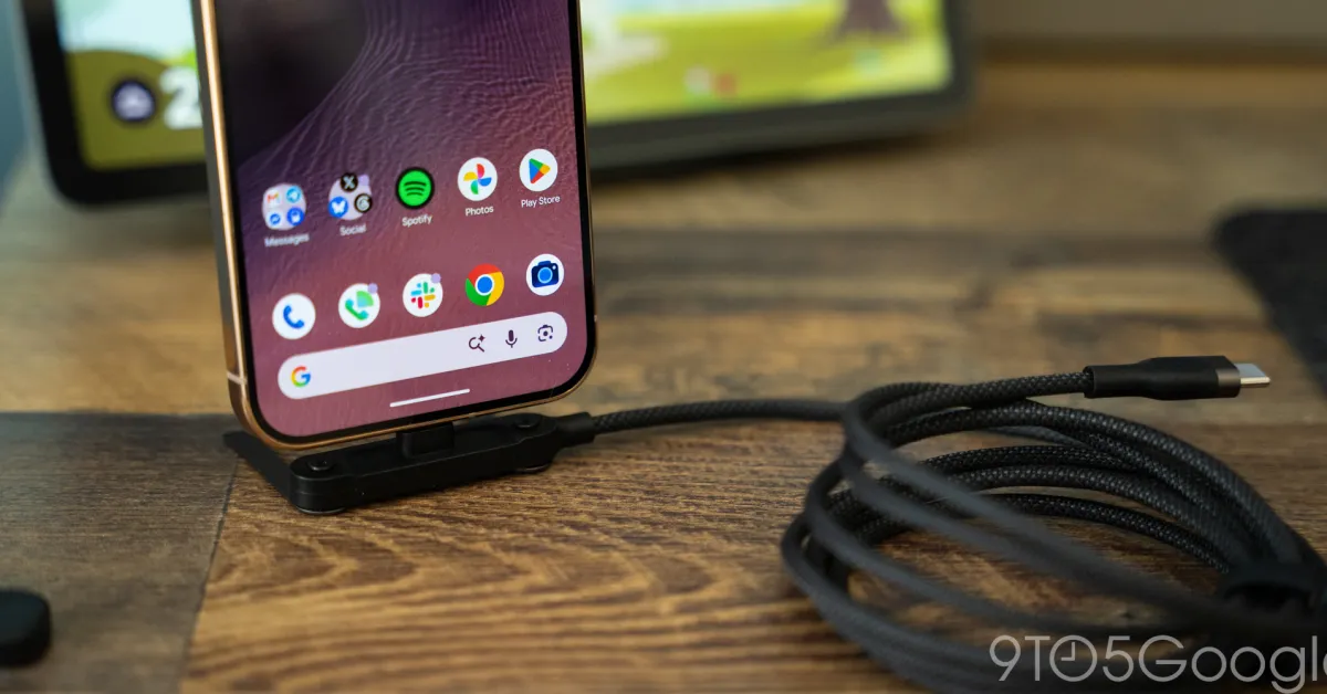 This clever USB-C cable doubles as a stand for your phone