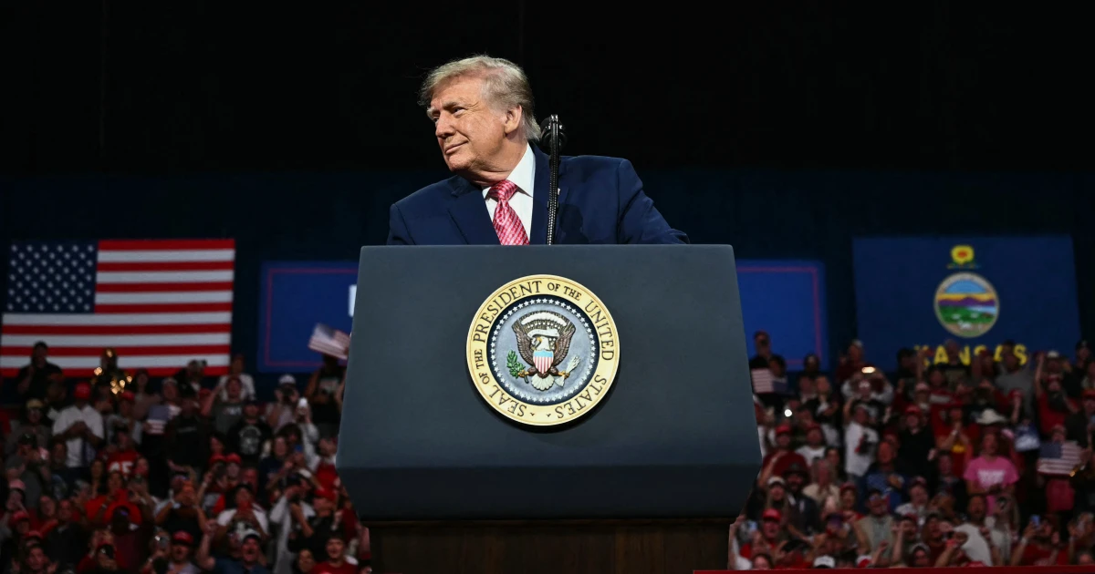 Trump uses antisemitic slur in defending Sen. Roger Marshall at Kansas rally