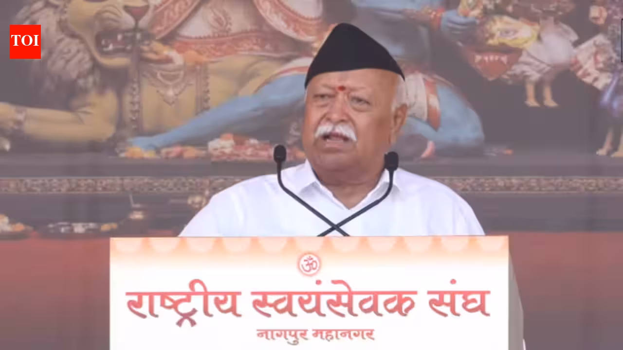 ‘Svabodh’ and national unity: Bhagwat’s top quotes from Vijayadashami address as Dhankhar attends RSS event